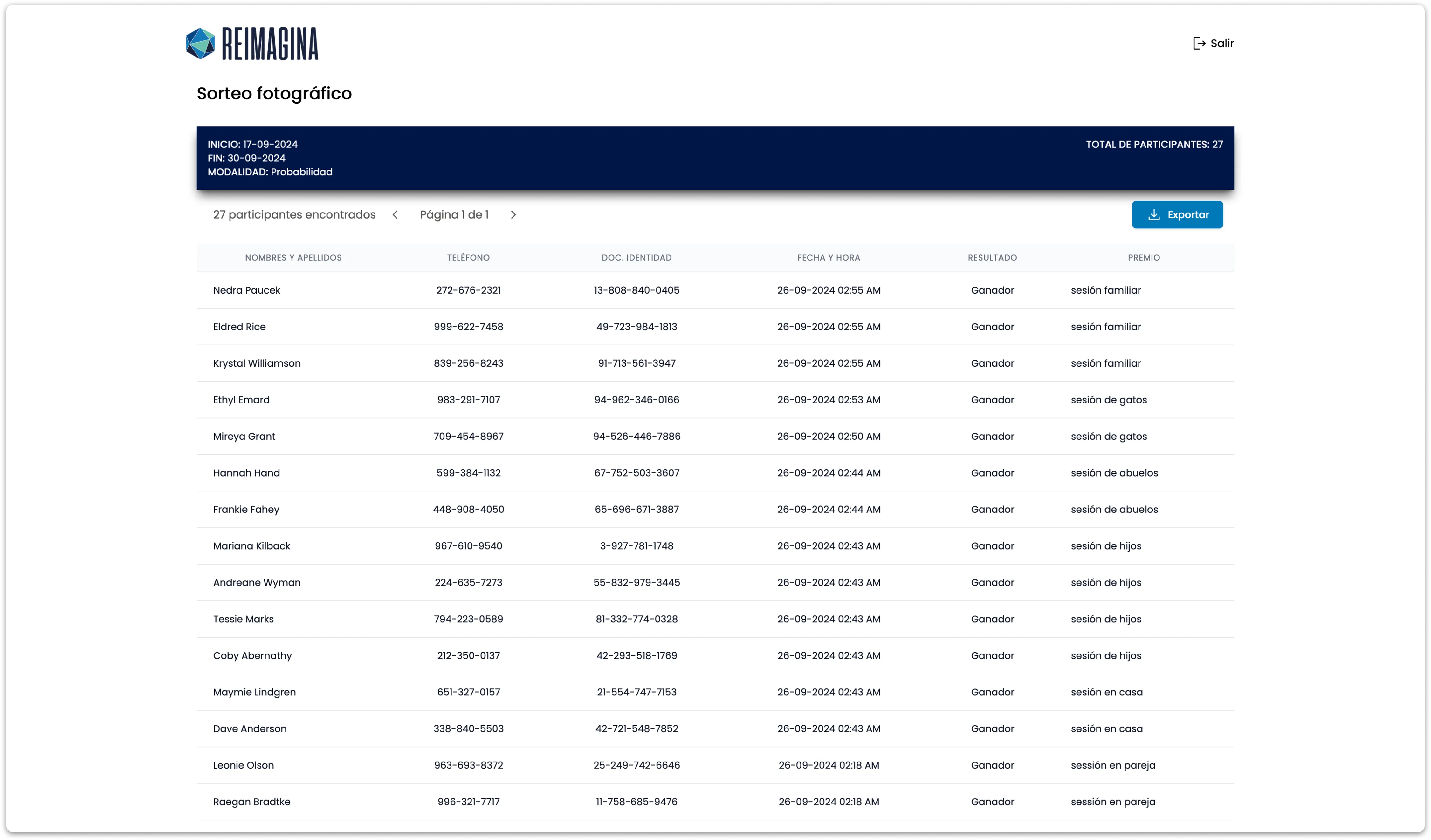 Sorteos Reimagina screenshot 4