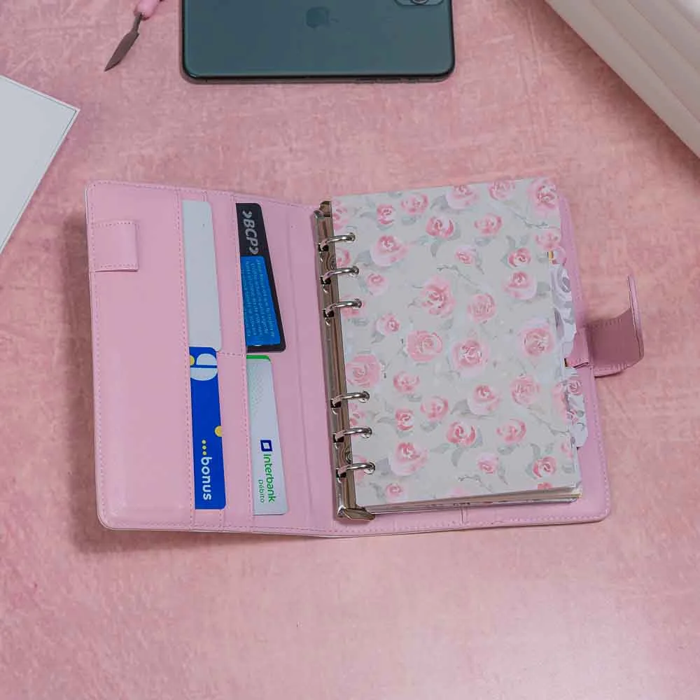 Agenda de Cuero Piel de Rosas rojas