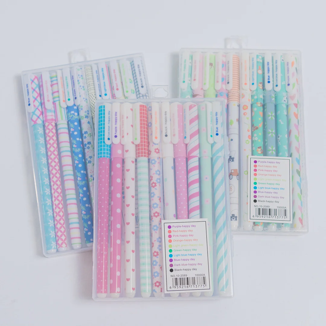Lapiceros Kawaii de tinta de gel Happy Day