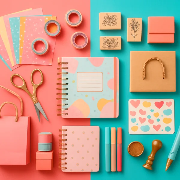 Taller de scrapbooking con materiales creativos